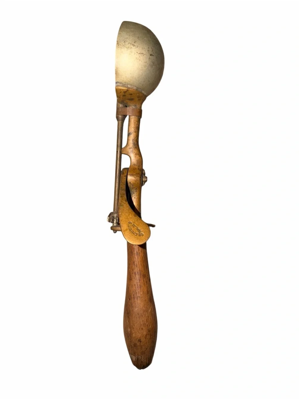 Antique Gilchrist No. 31 Ice Cream Scoop - Wood Handle Soda Fountain Tool 1915 - Picture 3 of 7